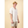 SS Shirt | Linen rayon diam Dobby cream - Purr Clothing - Chaos & Calm