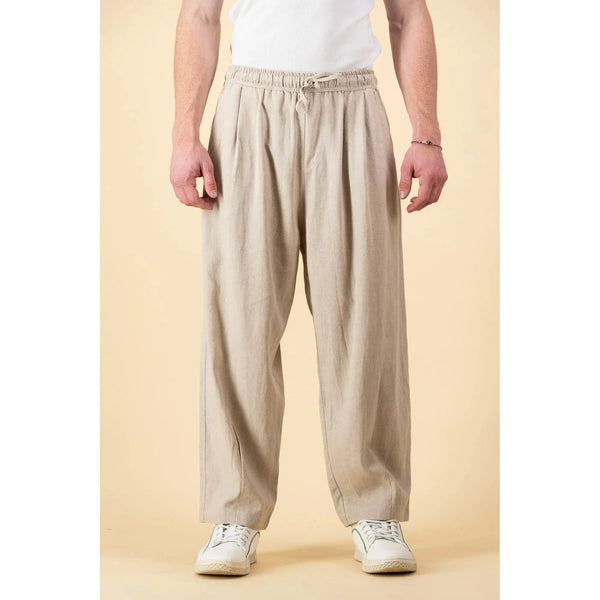 Barrel Pants | Linnen Viscose Oat