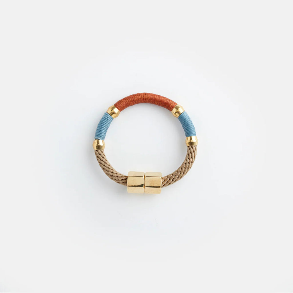 Mer Bracelet | Beige Rust Airforce Blue