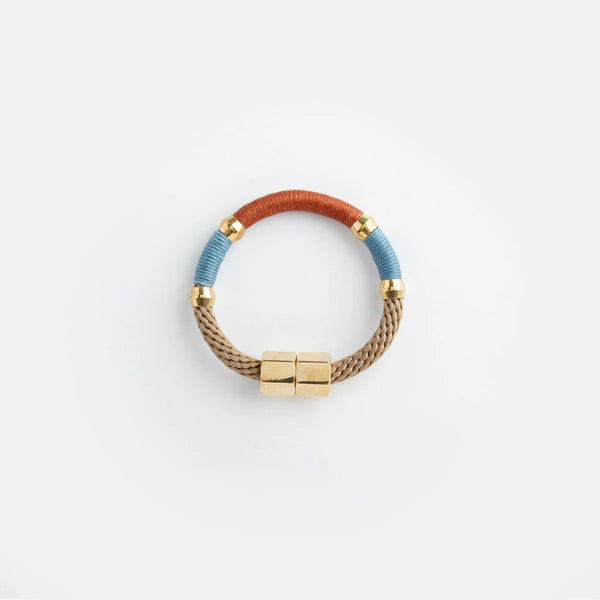 Mer Bracelet | Beige Rust Airforce Blue