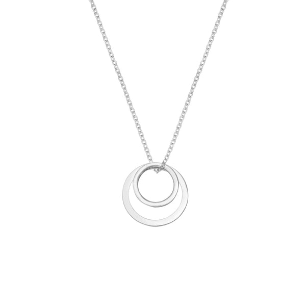 Double Circle Necklace | Silver - Purr Clothing - ORA