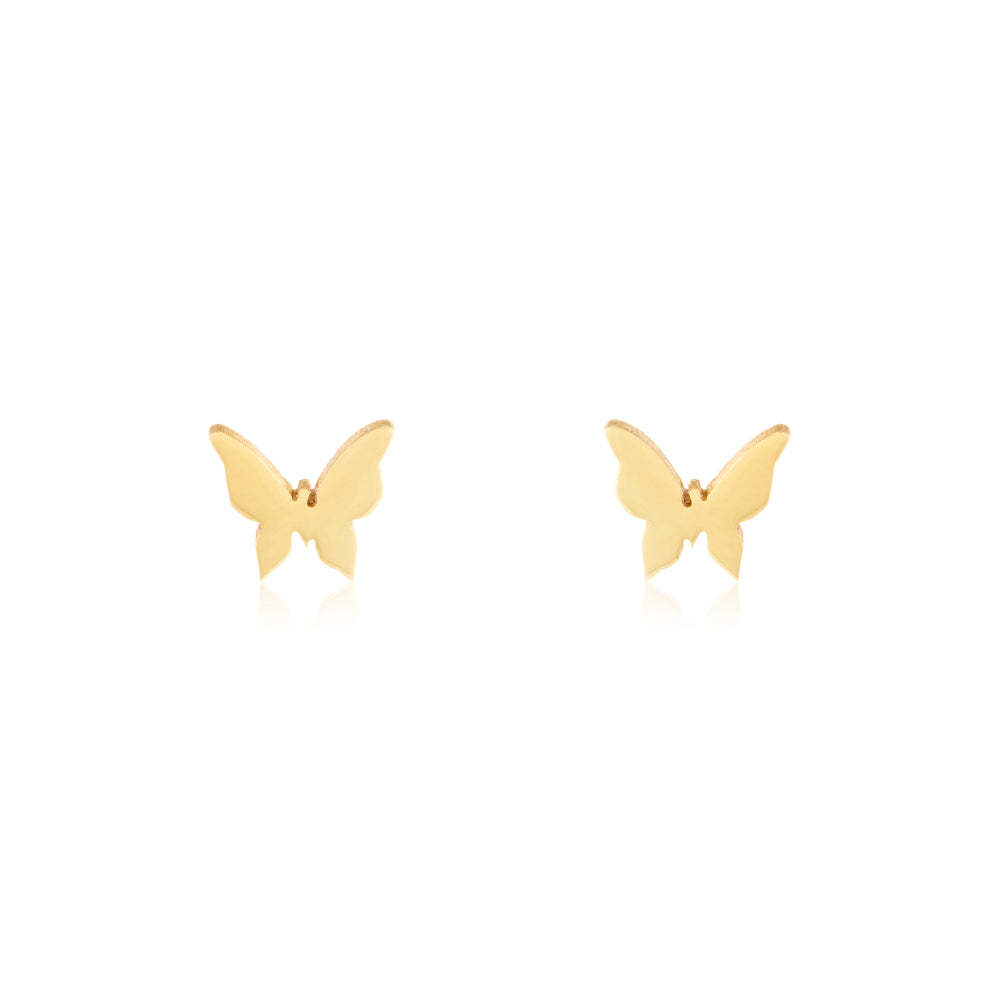 Tiny Butterfly Studs | Brass - Purr Clothing - ORA