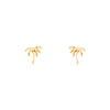 Tiny Palm Tree Studs | Brass - Purr Clothing - ORA