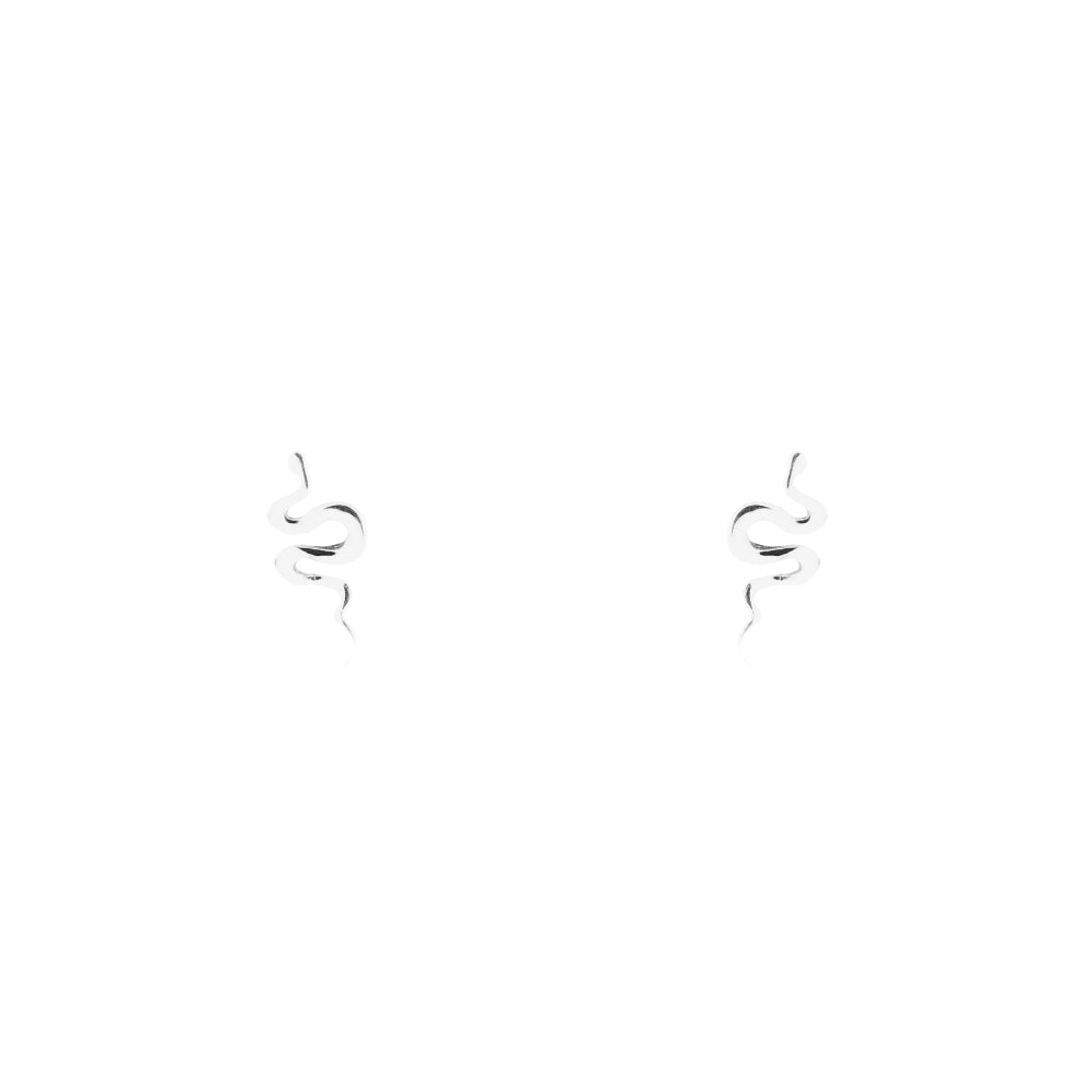 Tiny Snake Studs | Silver - Purr Clothing - ORA