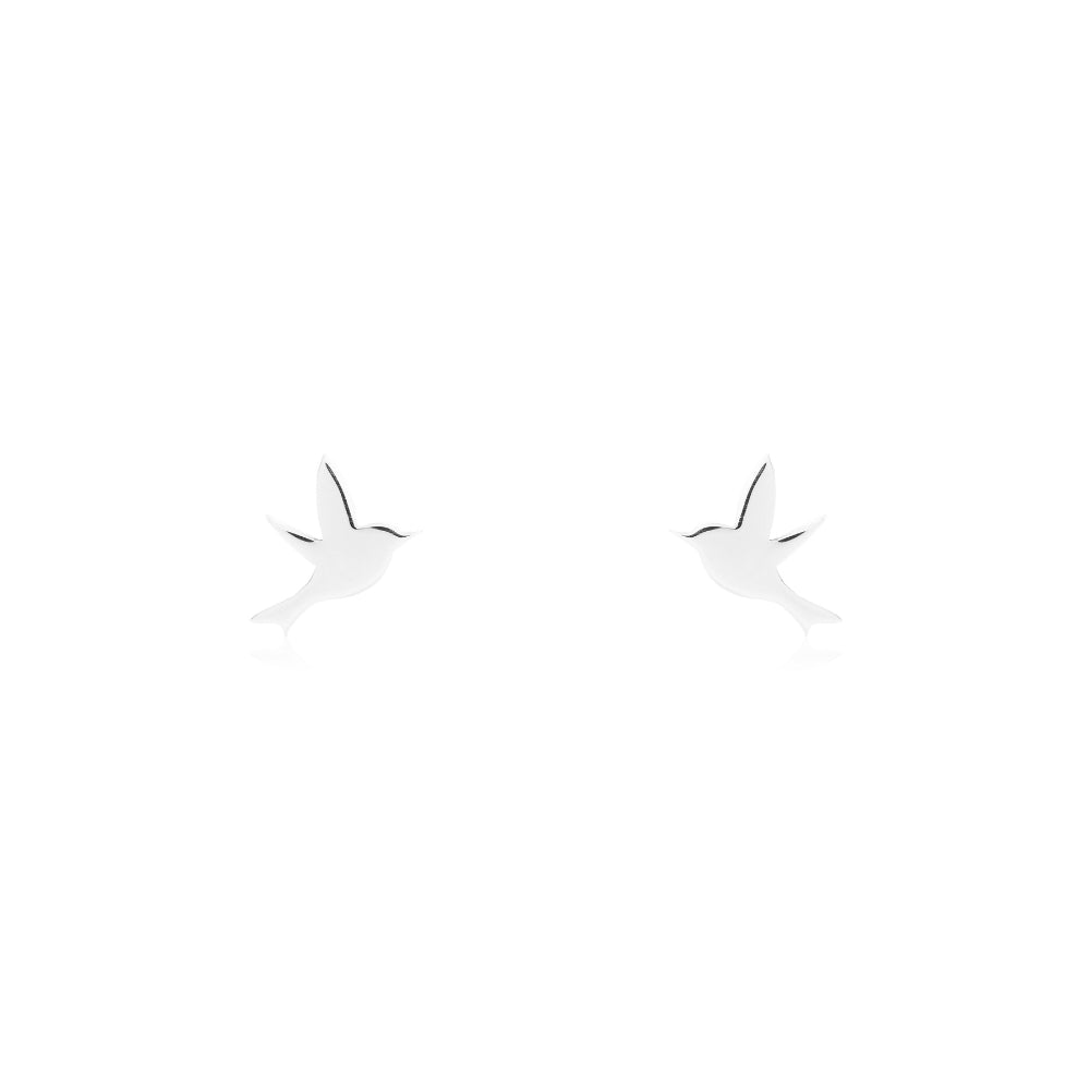 Tiny Swallow Studs | Silver - Purr Clothing - ORA
