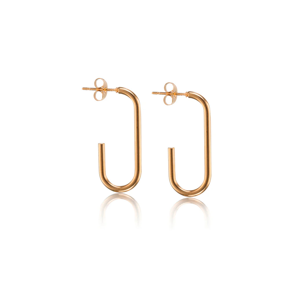 Thin C Hoop Earring