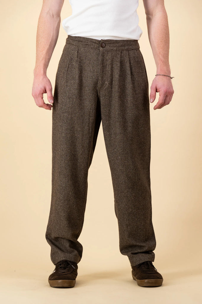 Vintage Wool Blend Pant | Choc